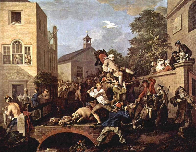 Der Triumphzug des Abgeordneten, William Hogarth